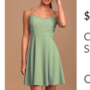 Lulus Shoulder Tie Skater Dress